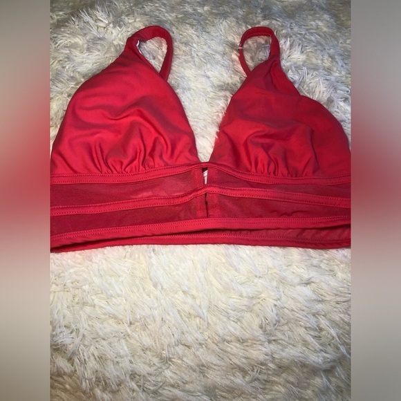 VENUS Red Deep Pink Triangle Bikini Top size 6 NWOT - Picture 4 of 10
